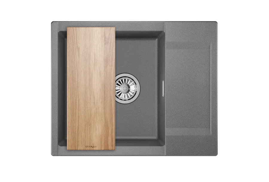 Мойка для кухни Granula Estetica 6202 графит, 62х50 см, прямоугольная