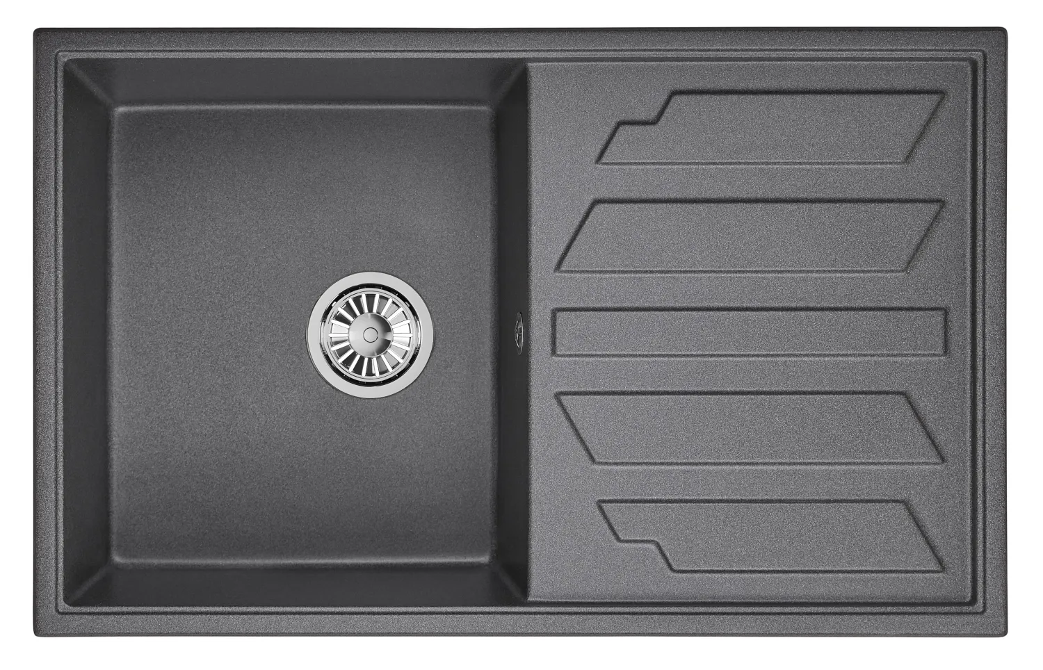 Мойка для кухни Granula 8002 графит, 80х50 см, прямоугольная