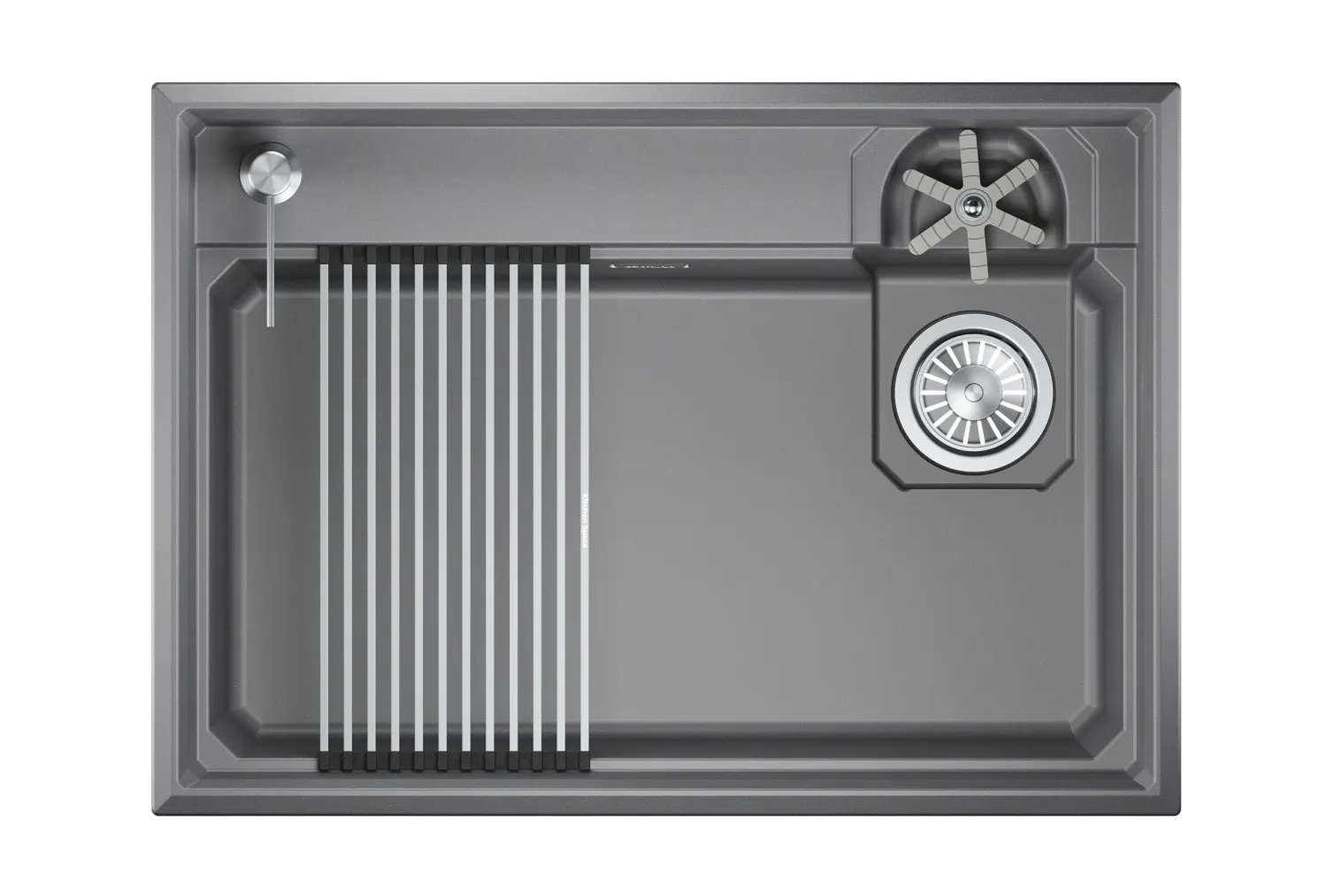 Мойка для кухни Granula Kitchen Space Rinzer 7308R алюминиум, 73х52 см, прямоугольная