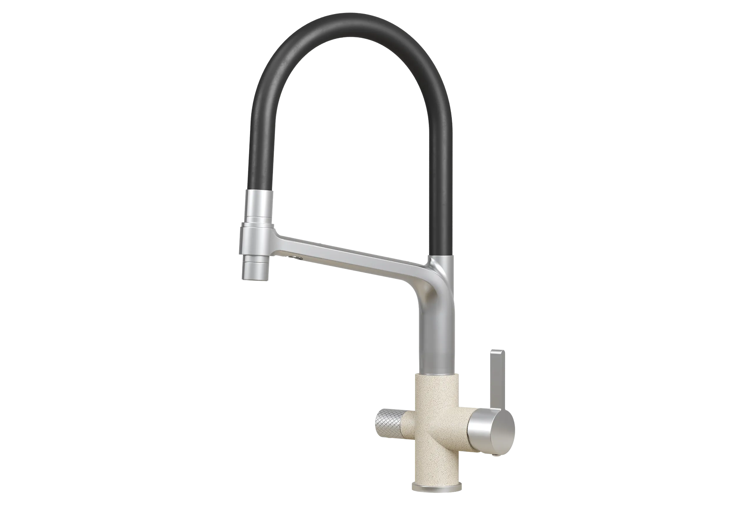 Смеситель для кухни Granula 5083 пирит, подключение к фильтру, гибкий излив, с душем