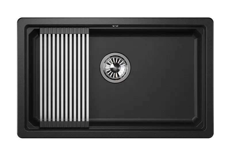 KS-7303U, ЧЁРНЫЙ  кухонная мойка, кварц