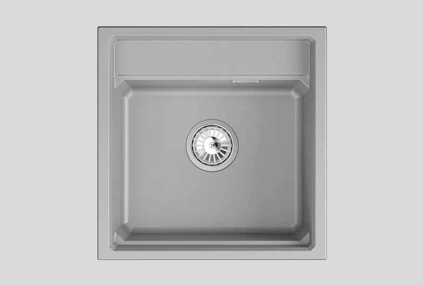 KS-5002i, АЛЮМИНИУМ  кухонная мойка, кварц