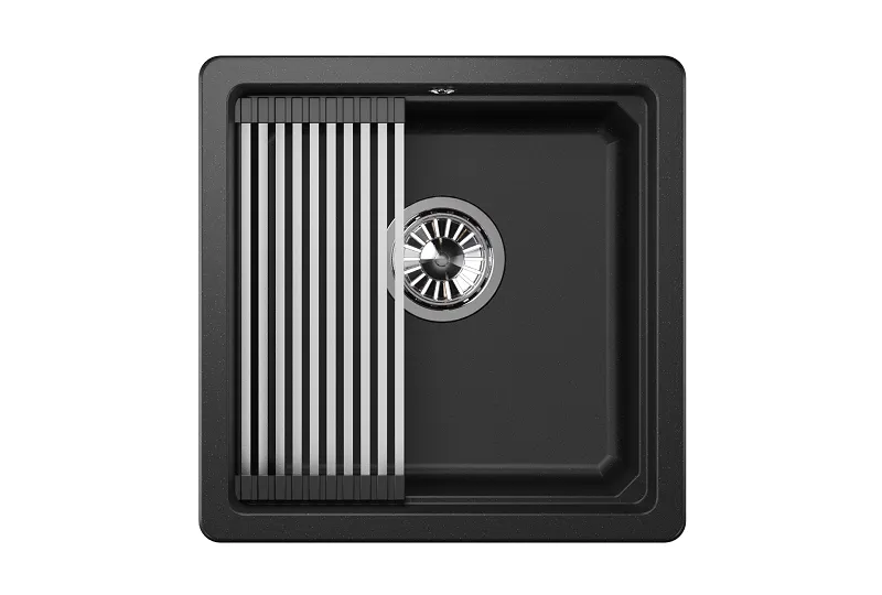 KS-4501U, ЧЁРНЫЙ, кухонная мойка, кварц
