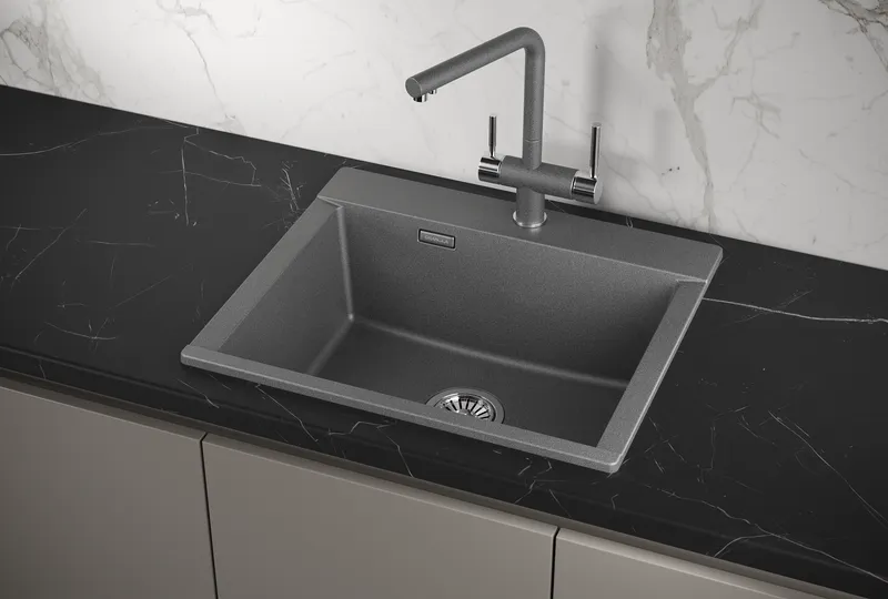 Мойка для кухни Granula Estetica 5804 графит, 58х50 см, прямоугольная