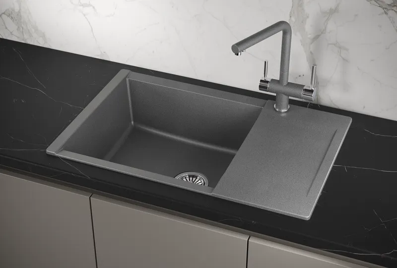 Мойка для кухни Granula Estetica 7807 графит, 78х50 см, прямоугольная