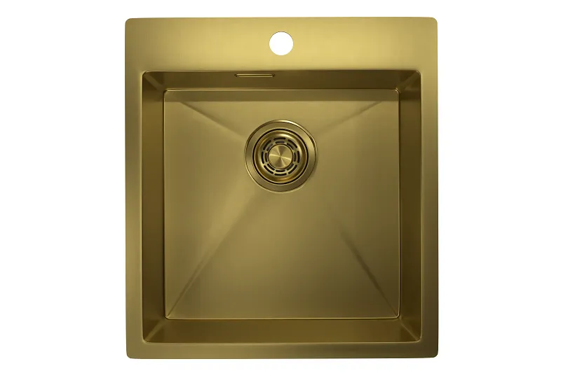 Мойка для кухни Granula 4600 золото сатин, 46х51 см, квадратная