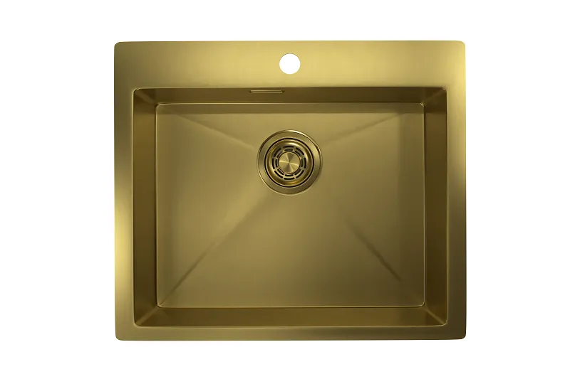 Мойка для кухни Granula 5951 золото сатин, 59х51 см, прямоугольная