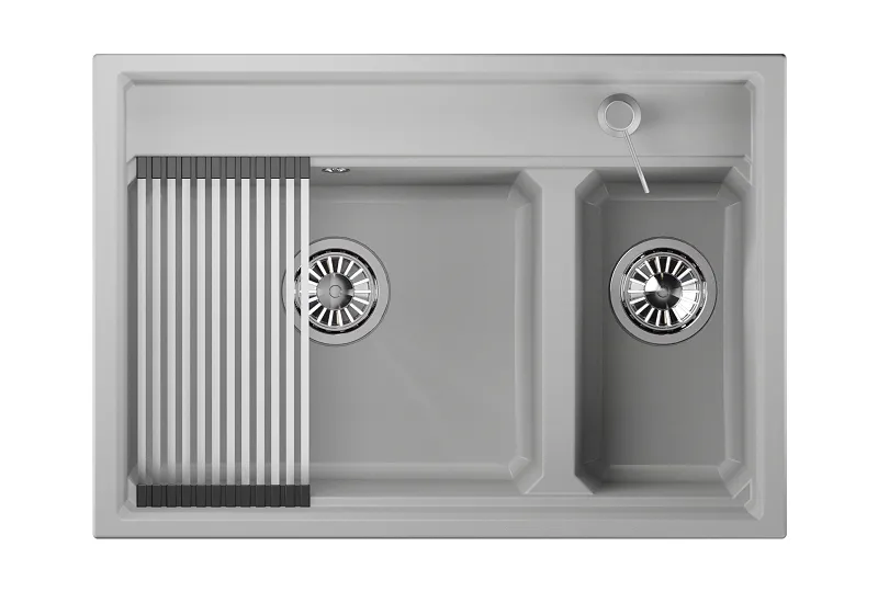 Мойка для кухни Granula Kitchen Space 7302 арктик, 73х51 см, прямоугольная