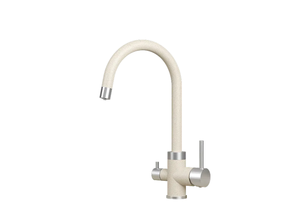 Смеситель для кухни Granula 5169 пирит, подключение к фильтру