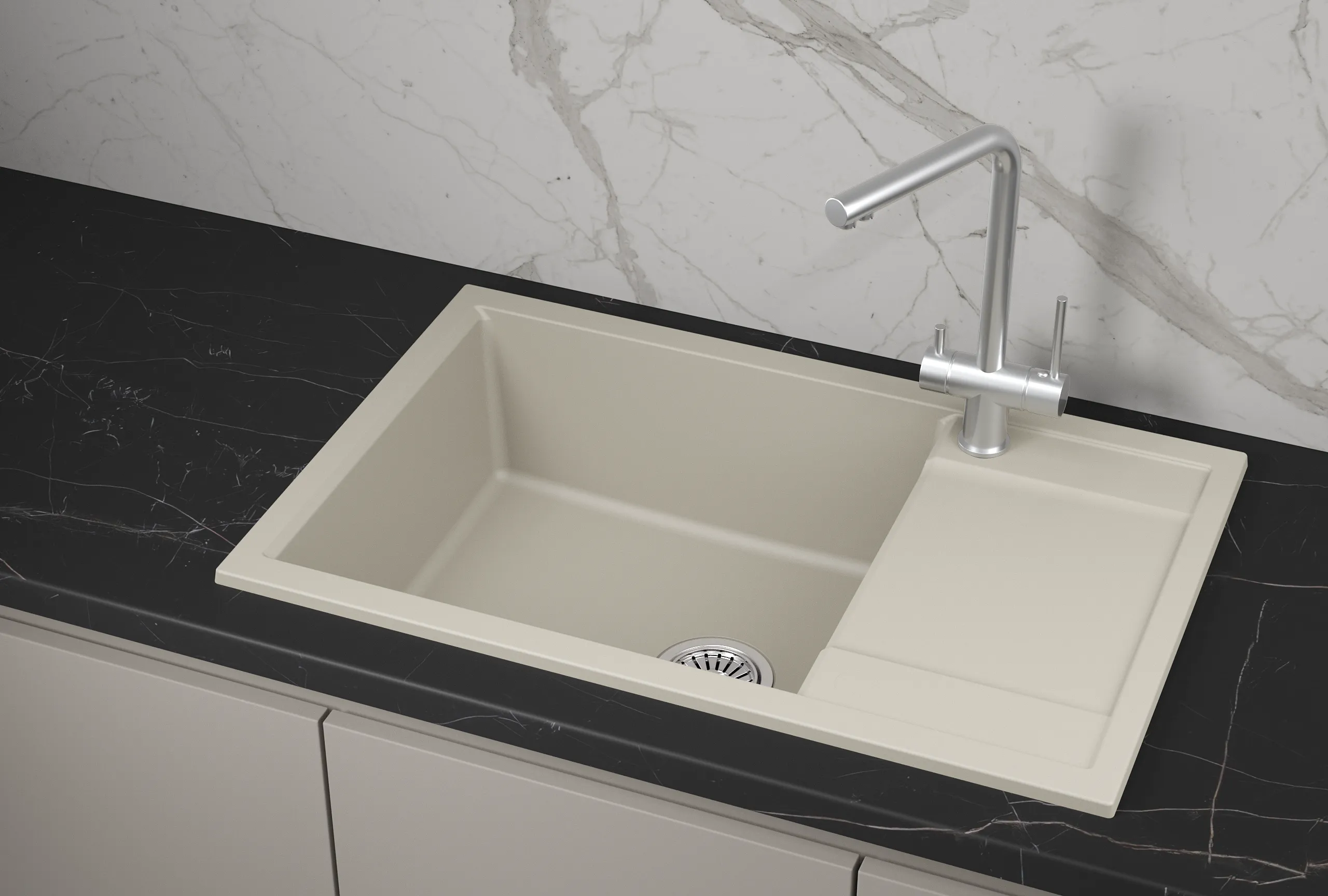 Мойка для кухни Granula 7805 креман, 78х50 см, прямоугольная