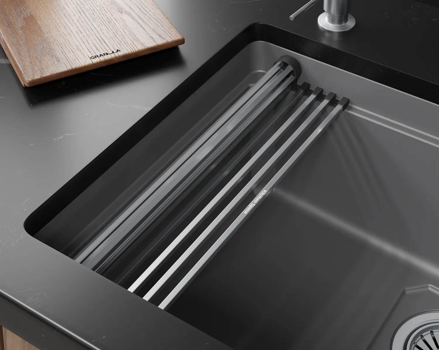 5505RU, АЛЮМИНИУМ, кухонная мойка, кварц KITCHEN SPACE RINZER