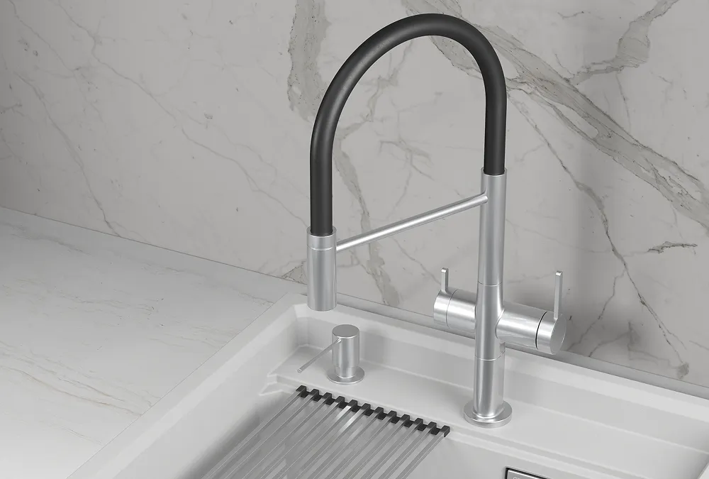 KS-8277, НЕРЖ, СМЕСИТЕЛЬ КУХОННЫЙ KITCHEN SPACE