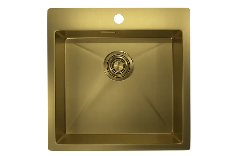Мойка для кухни Granula 5151 золото сатин, 51х51 см, квадратная