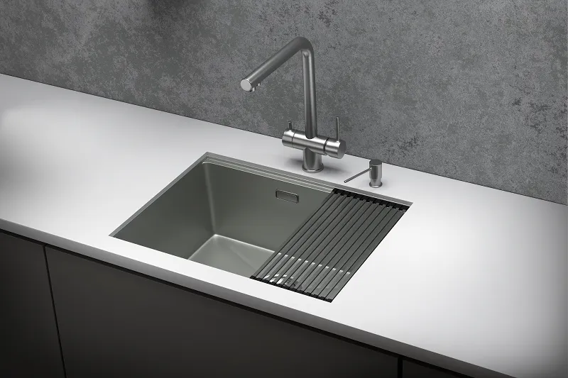 Мойка для кухни Granula Kitchen Space 6045U сталь матовая, 60х44,5 см, прямоугольная