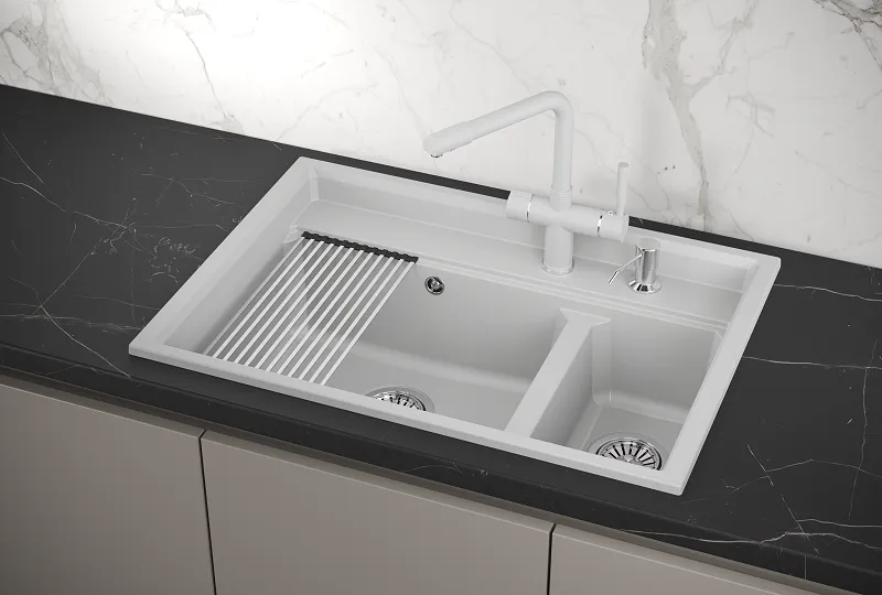 Мойка для кухни Granula Kitchen Space 7302 арктик, 73х51 см, прямоугольная