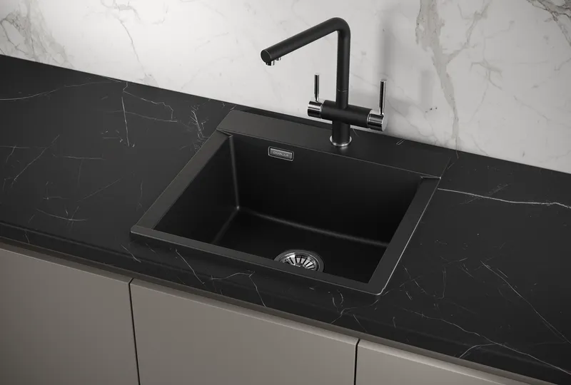 ES-5201, ТУРМАЛИН, кухонная мойка, кварц, ESTETICA