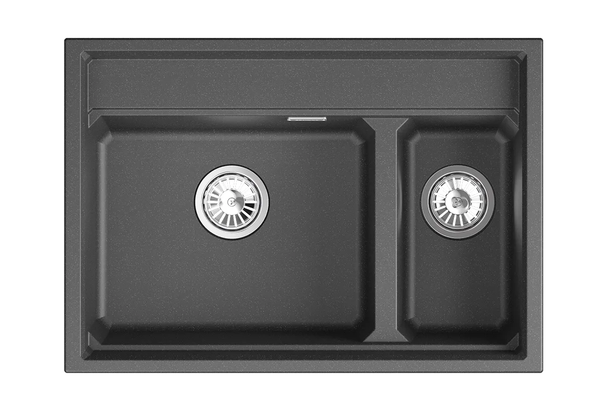KS-7302i, ЧЁРНЫЙ  кухонная мойка, кварц