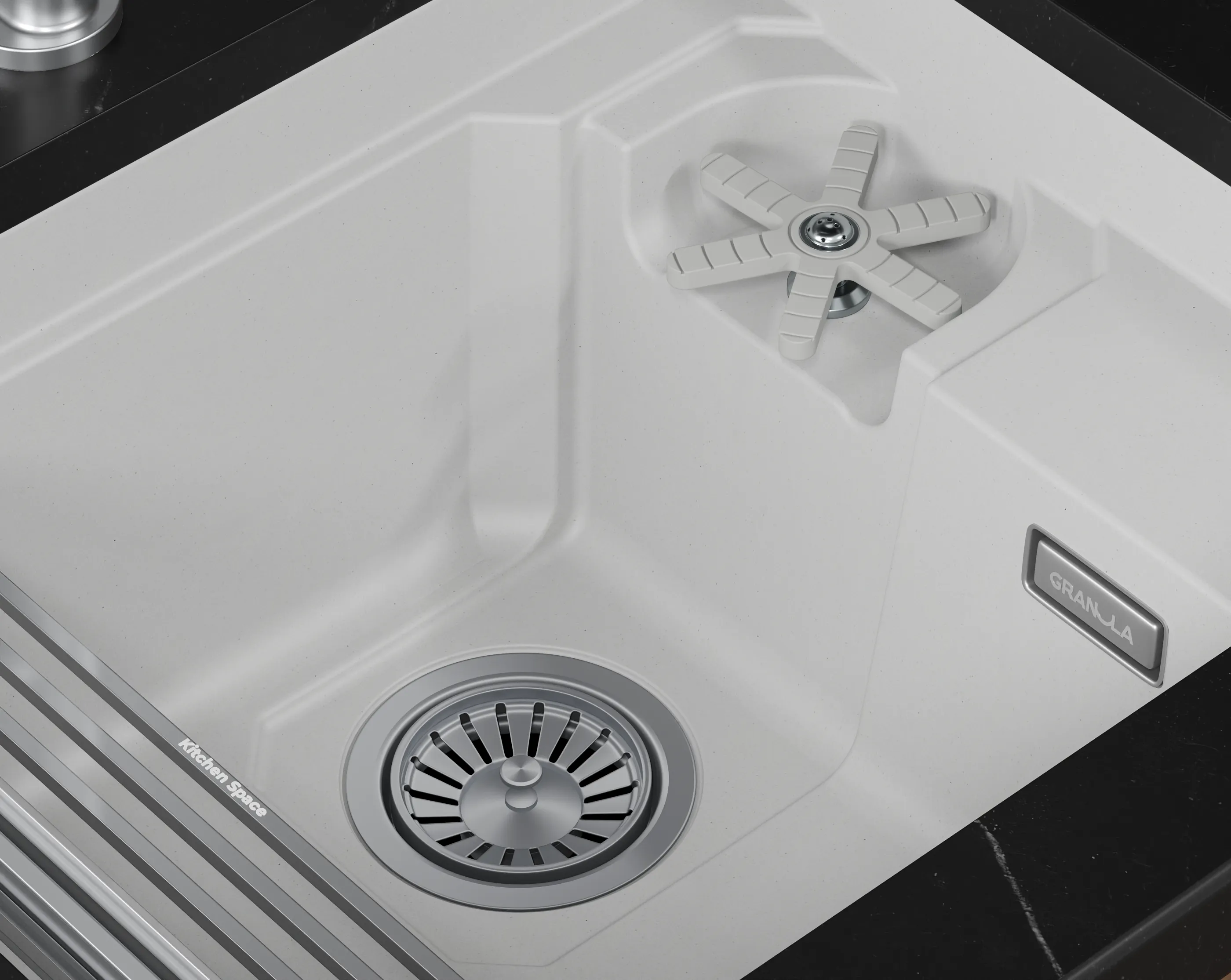 Мойка для кухни Granula Kitchen Space Rinzer 7309RU арктик, 73х45 см, прямоугольная