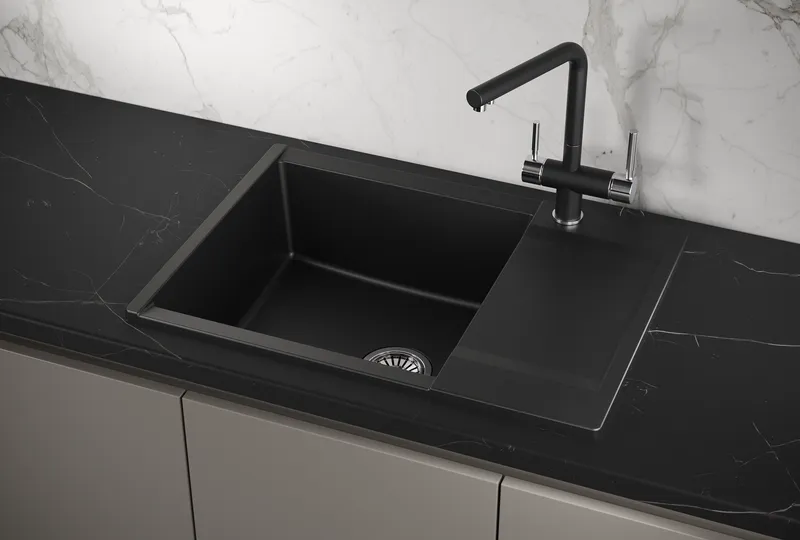 ES-7003, ТУРМАЛИН, кухонная мойка, кварц, ESTETICA