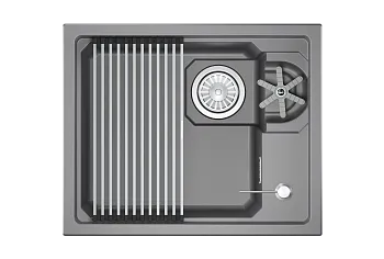 5505RU, АЛЮМИНИУМ, кухонная мойка, кварц KITCHEN SPACE RINZER