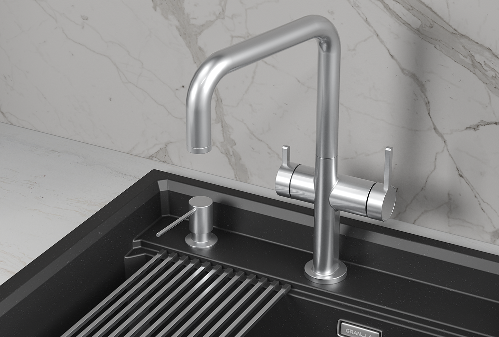 KS-8275, НЕРЖ, СМЕСИТЕЛЬ КУХОННЫЙ KITCHEN SPACE KS-8275, НЕРЖ, СМЕСИТЕЛЬ КУХОННЫЙ KITCHEN SPACE