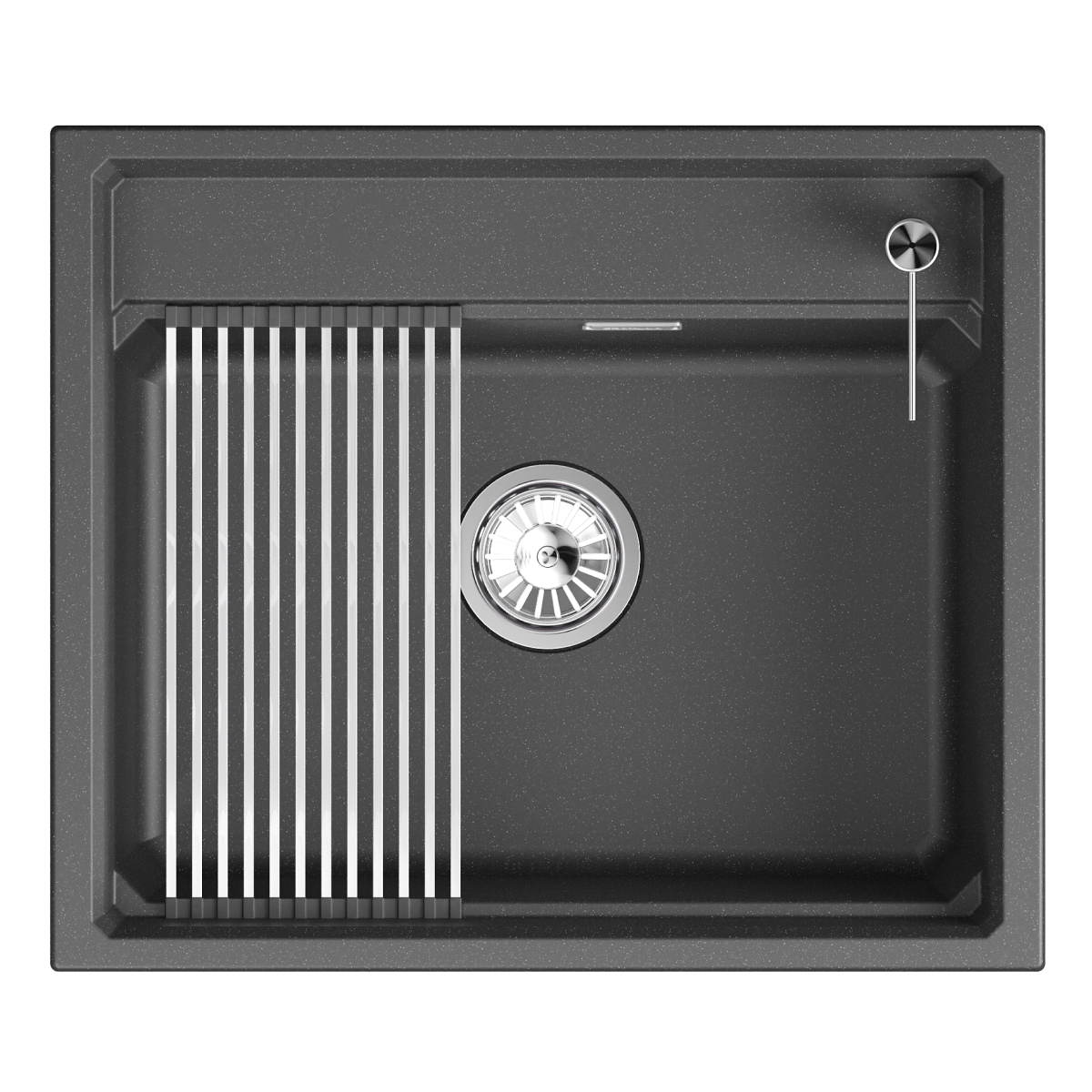 KS-6003i, ЧЁРНЫЙ, кухонная мойка, кварц