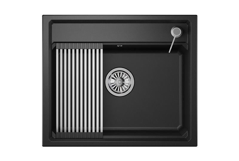 KS-6003, ЧЁРНЫЙ, кухонная мойка, кварц