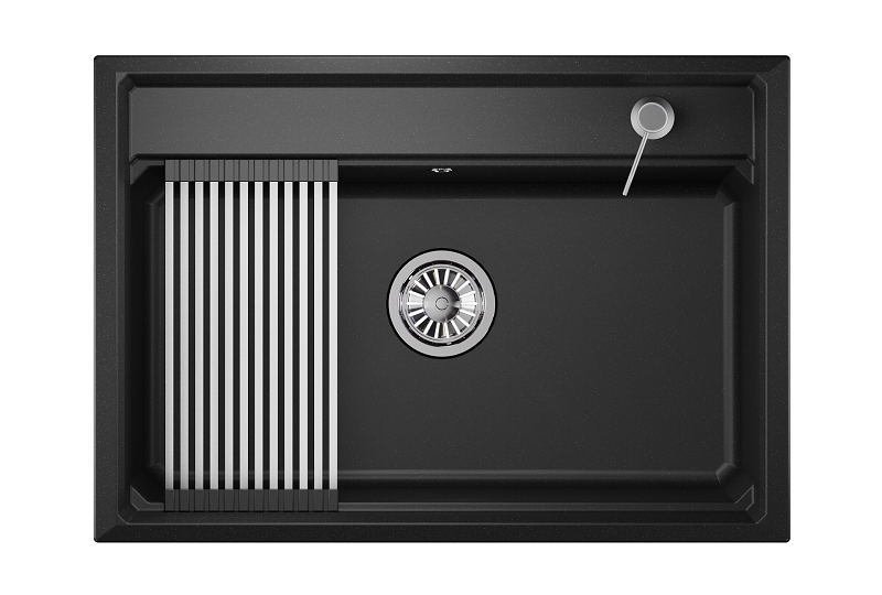 KS-7301, ЧЁРНЫЙ  кухонная мойка, кварц