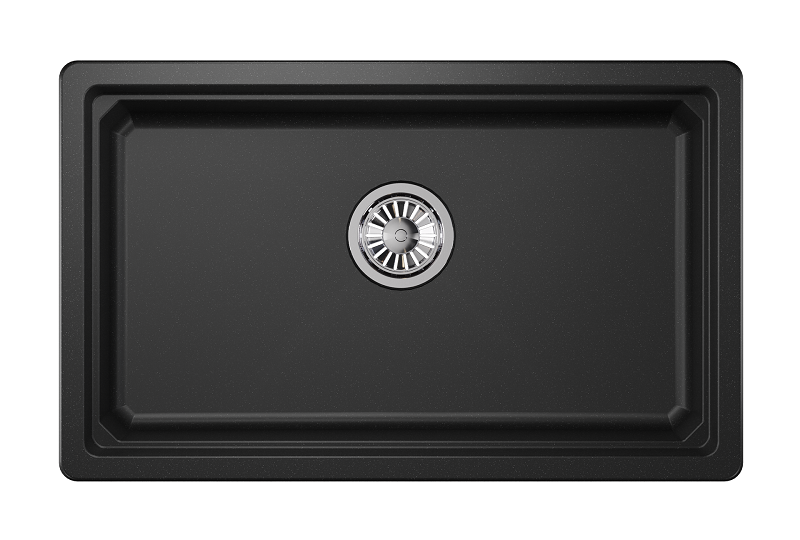 KS-7303U, ЧЁРНЫЙ  кухонная мойка, кварц