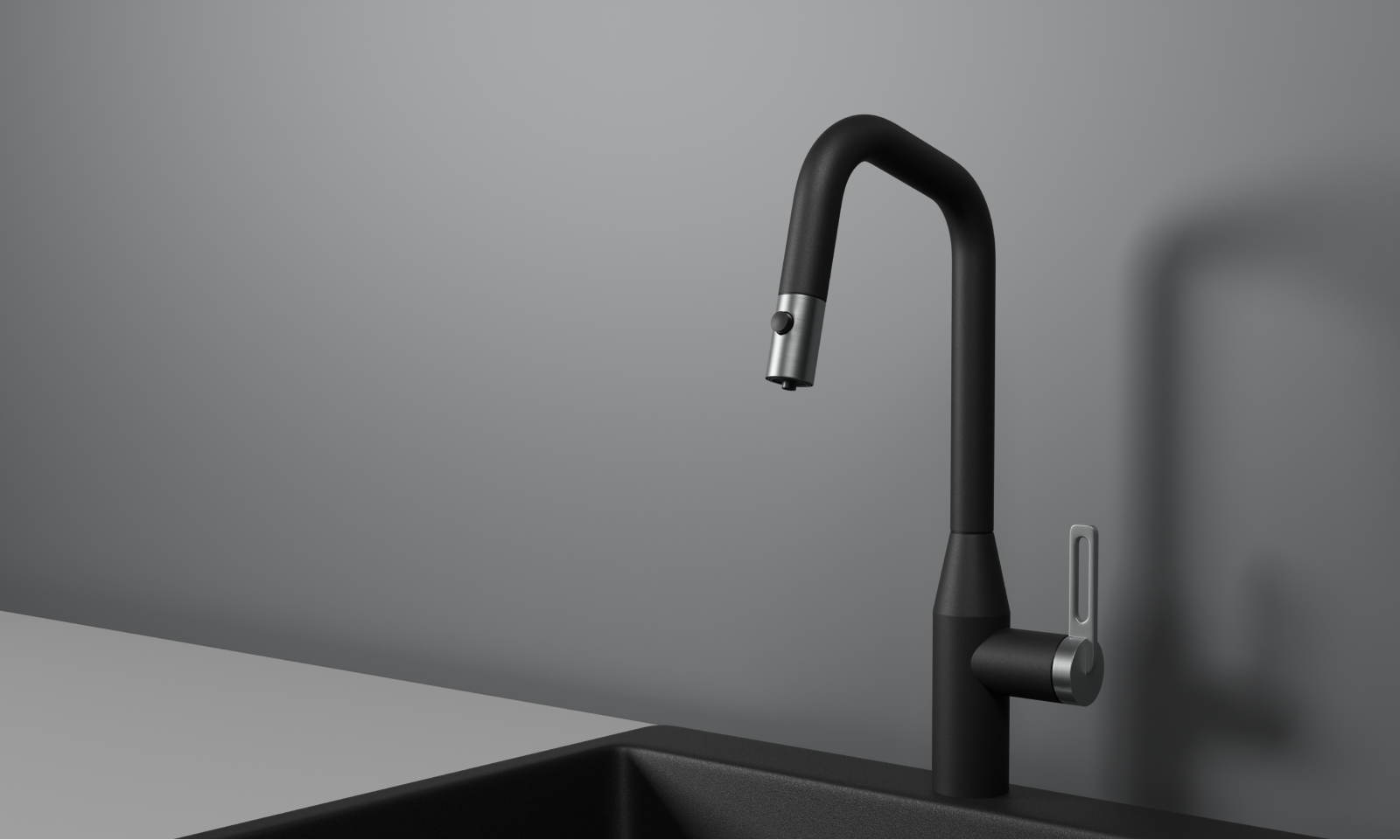 GR-8171, ТУРМАЛИН, СМЕСИТЕЛЬ КУХОННЫЙ С ВЫДВИЖНЫМ ИЗЛИВОМ