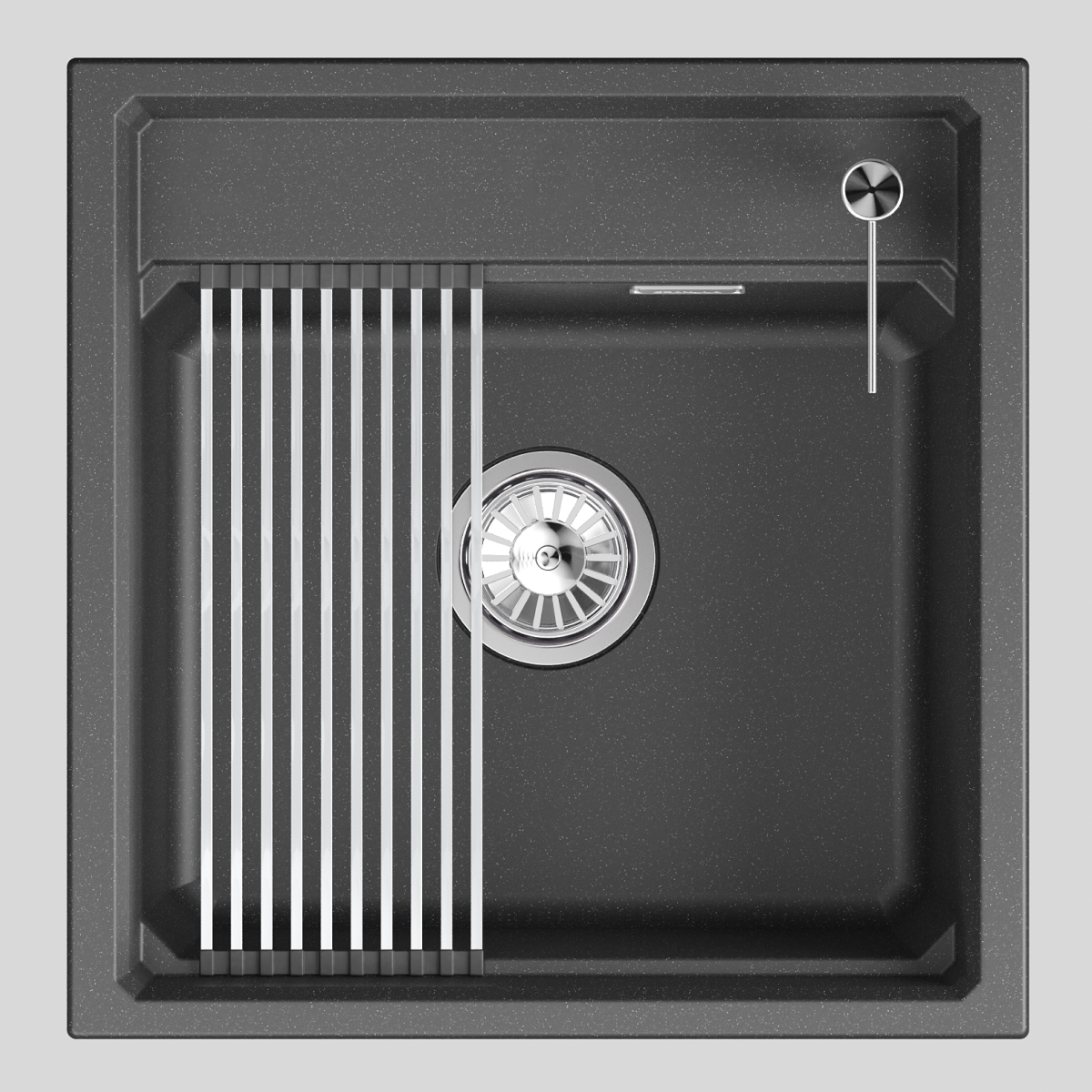 KS-5002i, ЧЁРНЫЙ  кухонная мойка, кварц