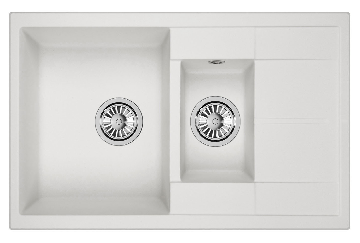 7802, АРКТИК (БЕЛЫЙ), кухонная мойка, кварц