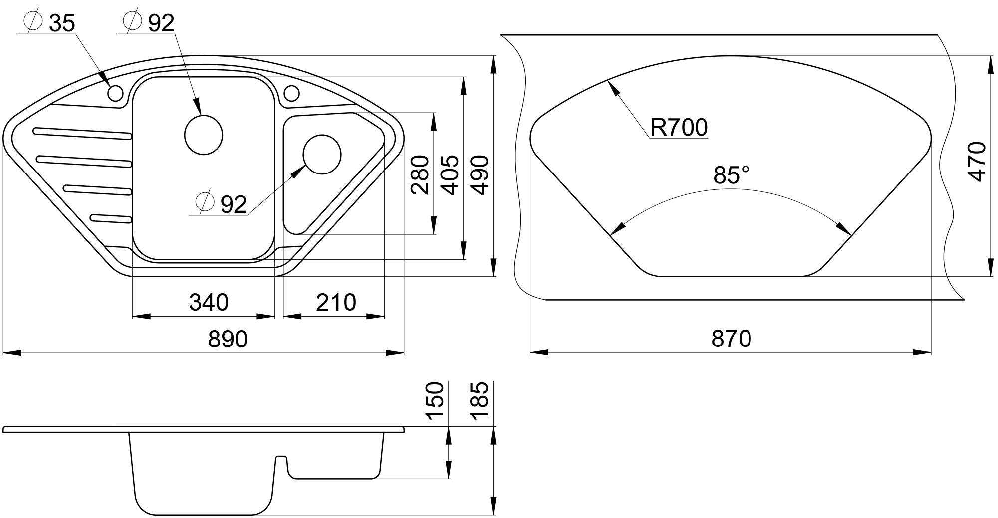 9101,   кухонная мойка кварц