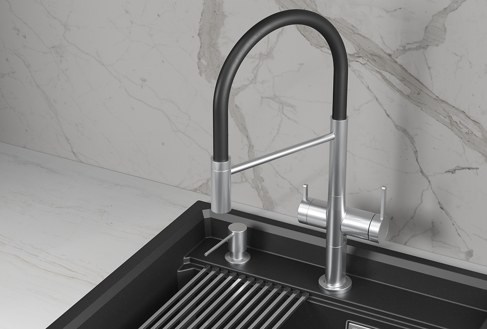 KS-8277, НЕРЖ, СМЕСИТЕЛЬ КУХОННЫЙ KITCHEN SPACE KS-8277, НЕРЖ, СМЕСИТЕЛЬ КУХОННЫЙ KITCHEN SPACE