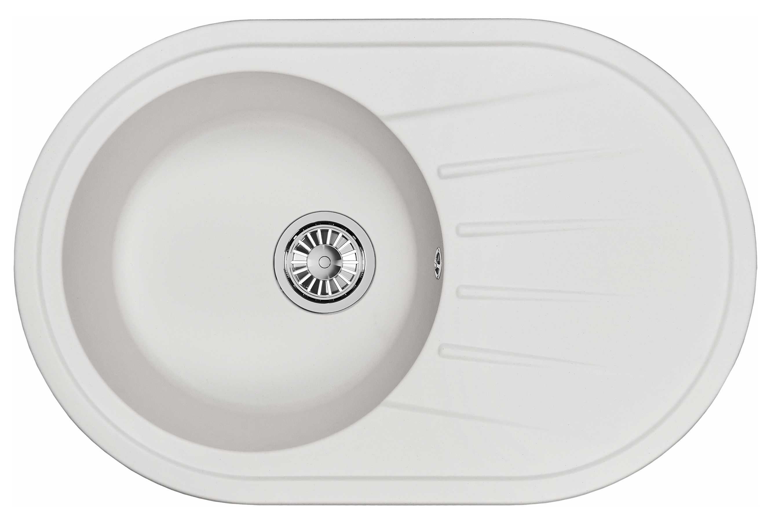 7601, БЕЛЫЙ, кухонная мойка, СтандАРТ кварц