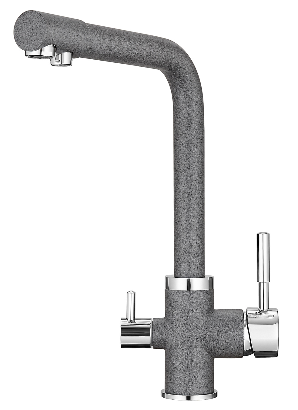 2015, ГРАФИТ (ЧЁРНО-СЕРЫЙ), СМЕСИТЕЛЬ КУХОННЫЙ