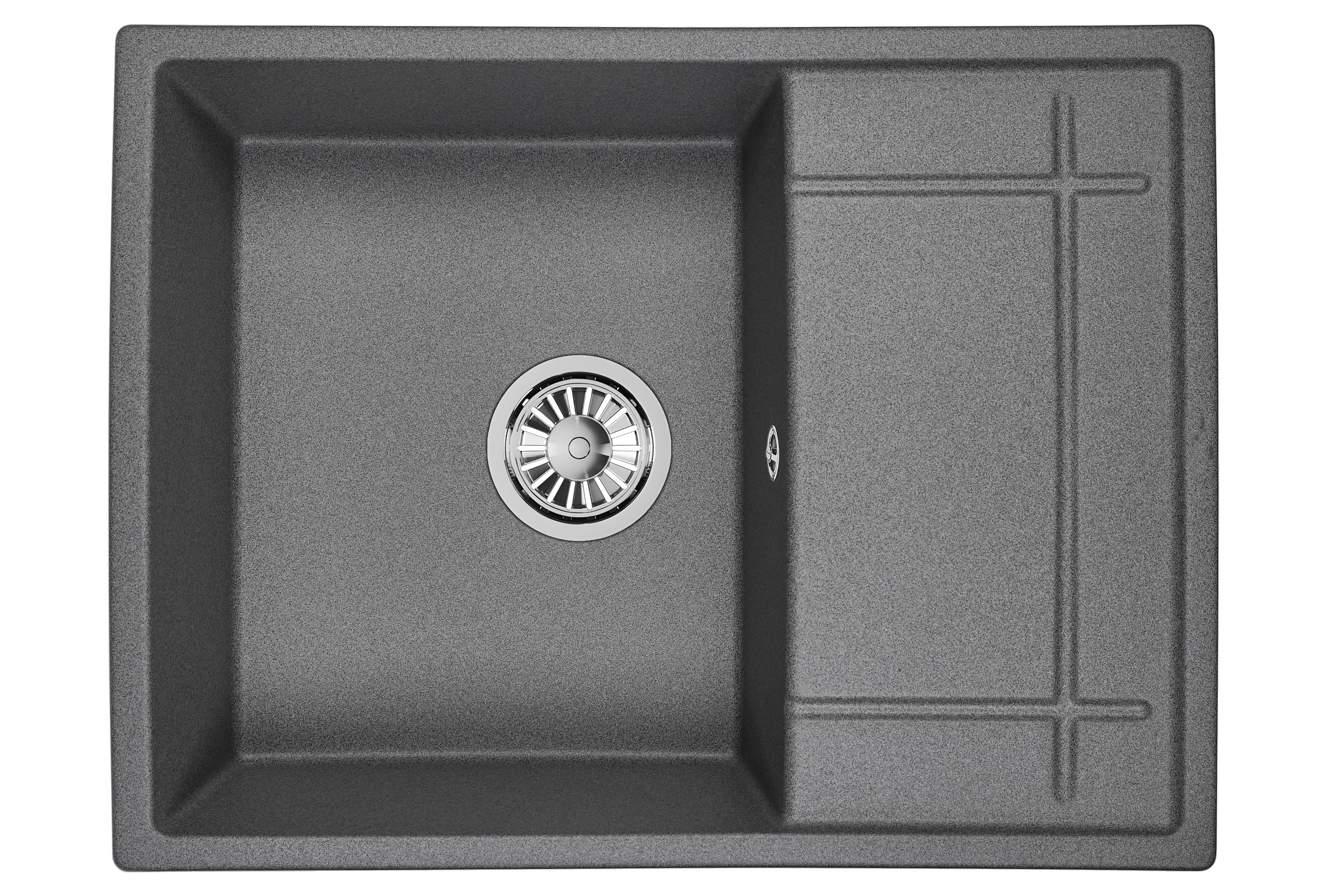 6501, ГРАФИТ (ЧЁРНО-СЕРЫЙ), кухонная мойка, кварц