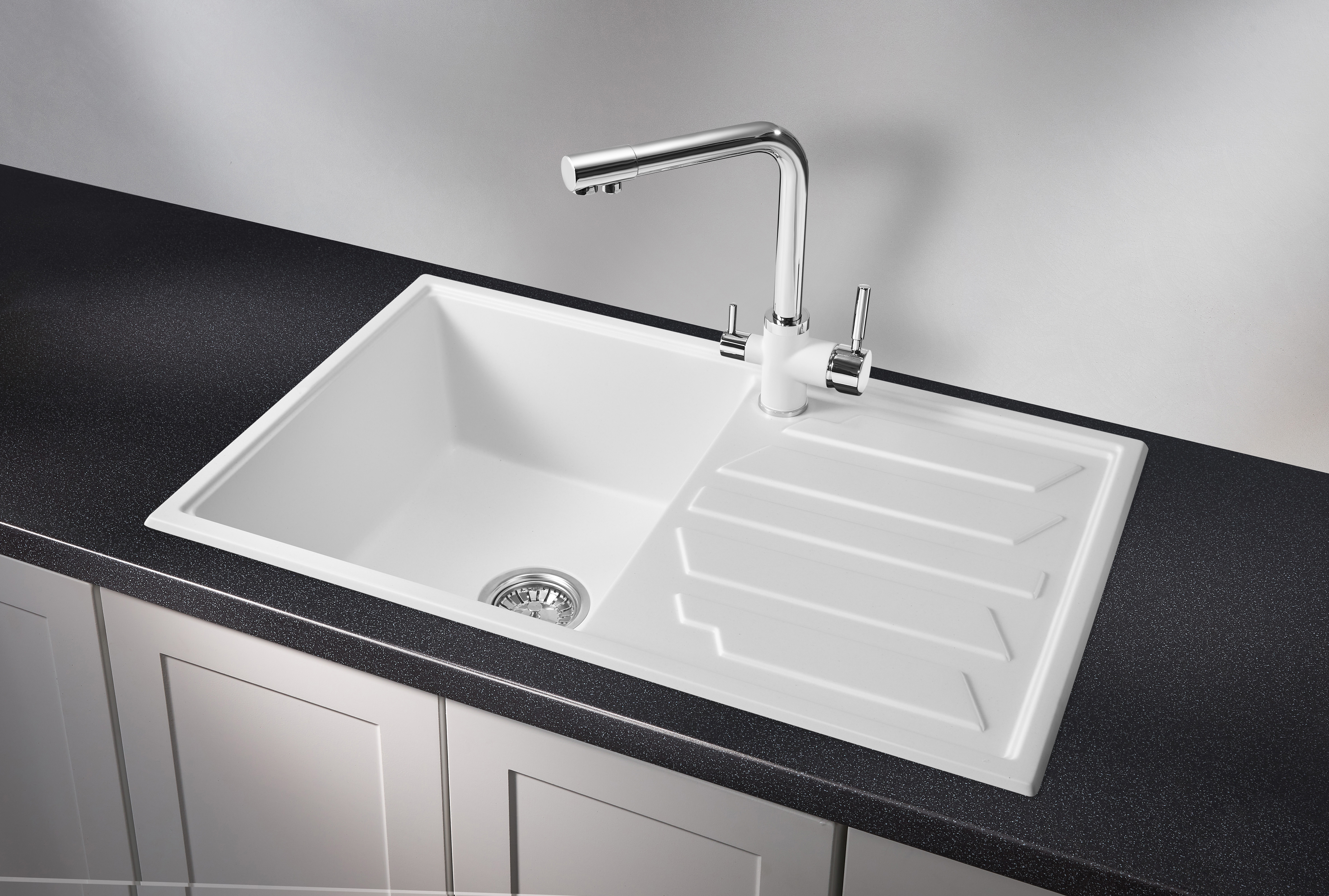 8002, АРКТИК (БЕЛЫЙ), кухонная мойка, кварц