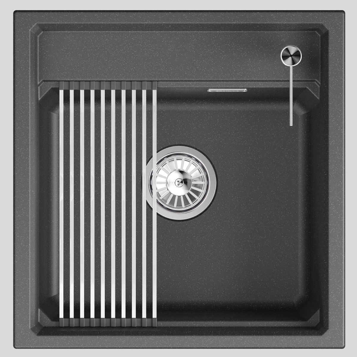 KS-5002i, ЧЁРНЫЙ  кухонная мойка, кварц