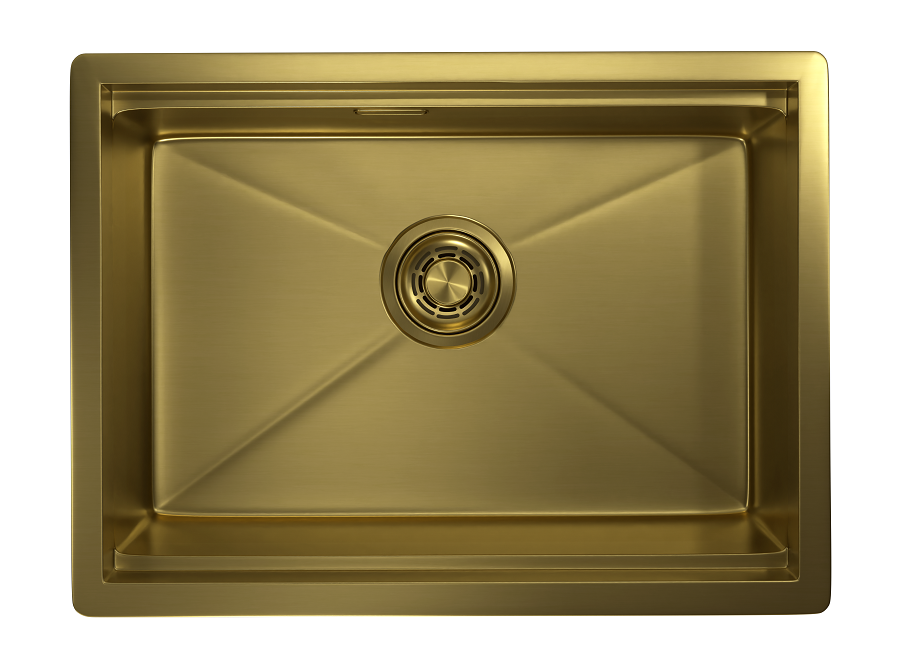 KS-6045U, ЗОЛОТО САТИН, стальная кухонная мойка KITCHEN SPACE