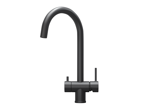 KS-7104, ЧЕРНЫЙ МАТОВЫЙ, СМЕСИТЕЛЬ КУХОННЫЙ