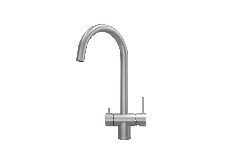 KS-7104, СТАЛЬ МАТОВАЯ, СМЕСИТЕЛЬ КУХОННЫЙ