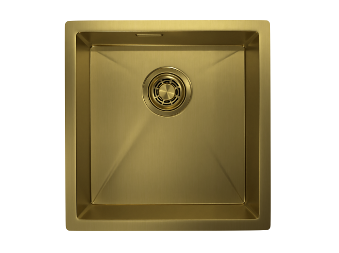 4445U, ЗОЛОТО САТИН, стальная кухонная мойка