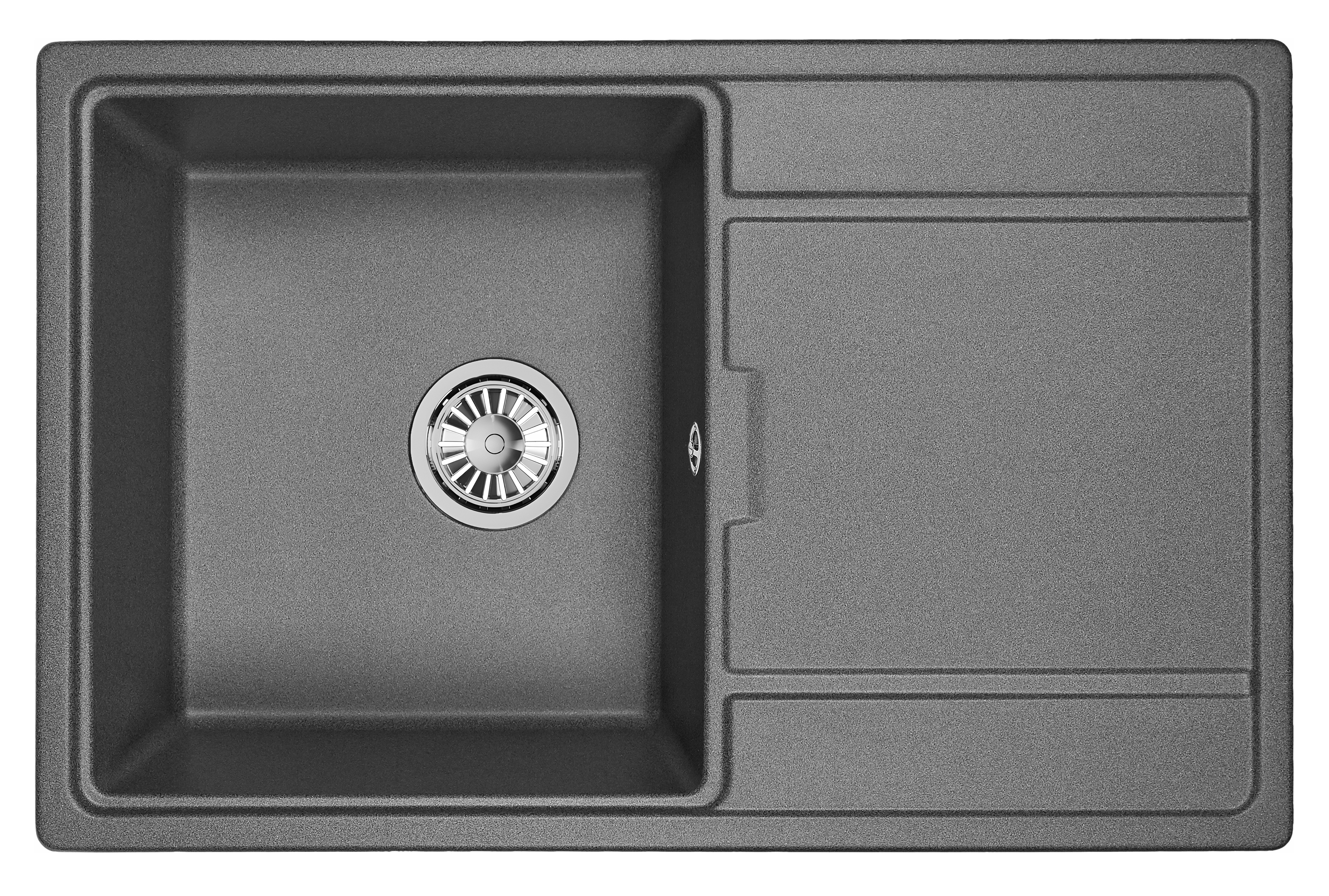 7804, ГРАФИТ (ЧЁРНО-СЕРЫЙ), кухонная мойка, кварц