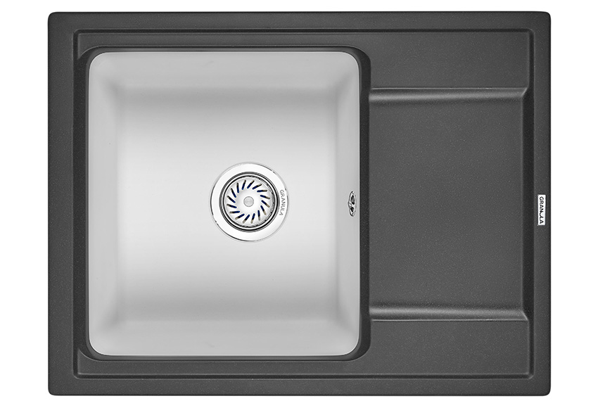 HI-65, ГИБРИД  кухонная мойка ,  кварц