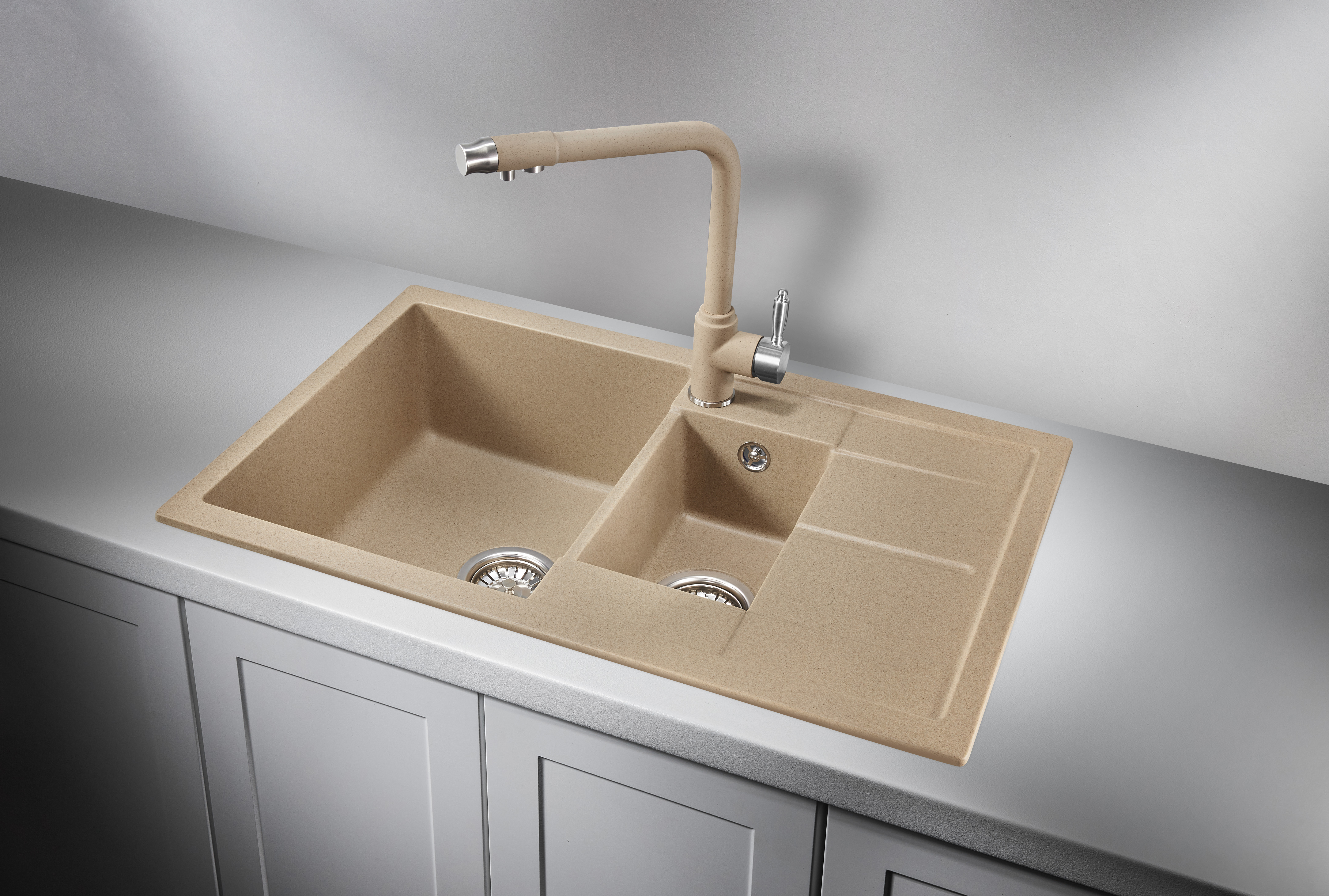 7802, ПЕСОК, кухонная мойка, кварц