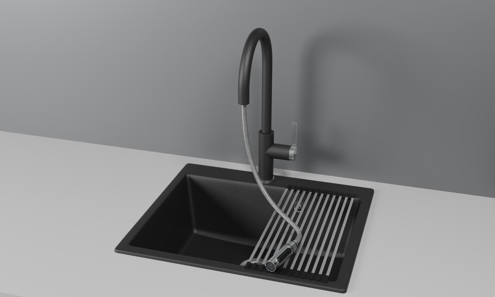 GR-8168, ТУРМАЛИН, СМЕСИТЕЛЬ КУХОННЫЙ С ВЫДВИЖНЫМ ИЗЛИВОМ