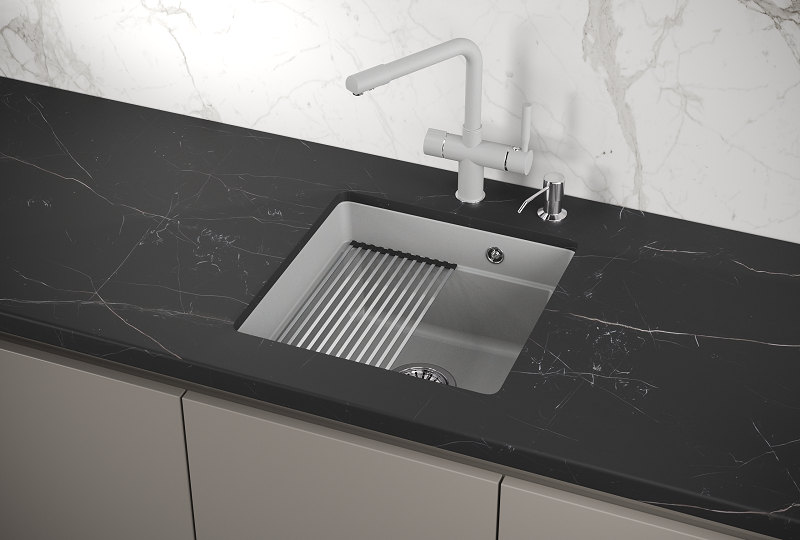 KS-4501U, АРКТИК (БЕЛЫЙ), кухонная мойка, кварц