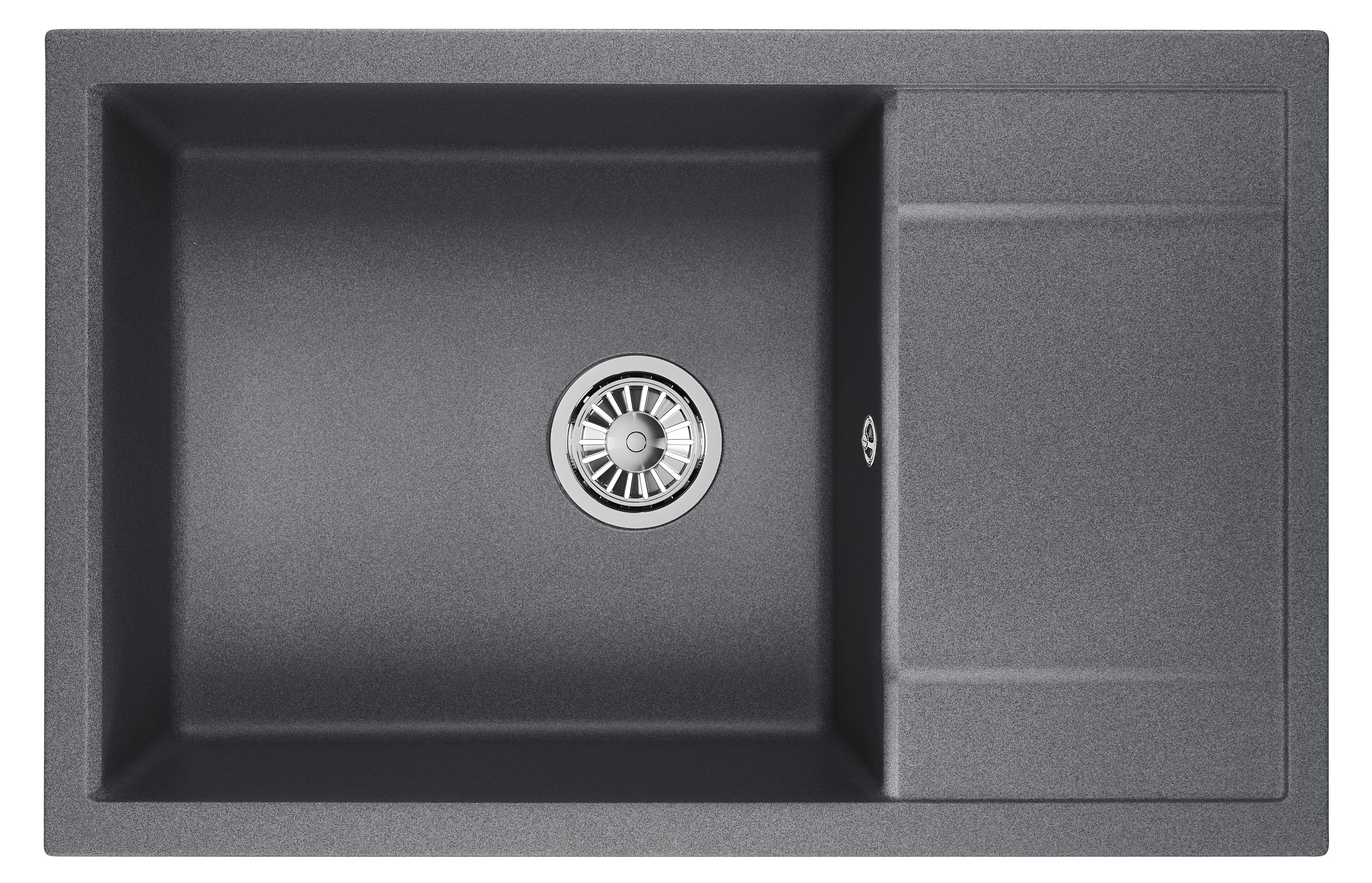 7805, ГРАФИТ (ЧЁРНО-СЕРЫЙ), кухонная мойка, кварц