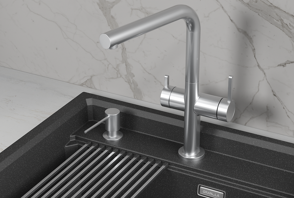 KS-8276, НЕРЖ, СМЕСИТЕЛЬ КУХОННЫЙ KITCHEN SPACE KS-8276, НЕРЖ, СМЕСИТЕЛЬ КУХОННЫЙ KITCHEN SPACE